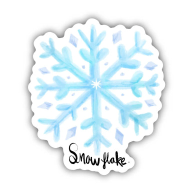 Snowflake Winter Watercolor Sticker - Ski Haus